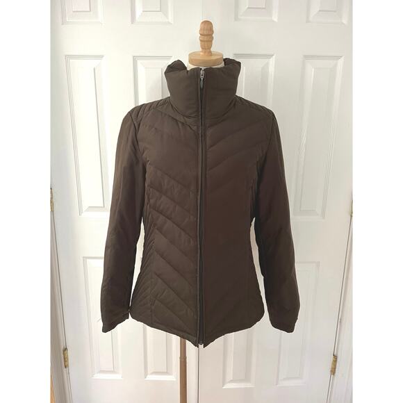 Kenneth Cole Reaction Brown Quilted Puffer Collar Jacket - Picture 1 of 10